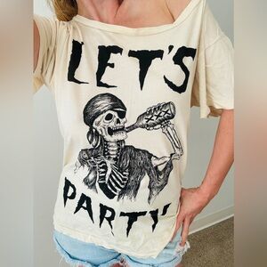 Urban Outfitters Cream Graphic Tee